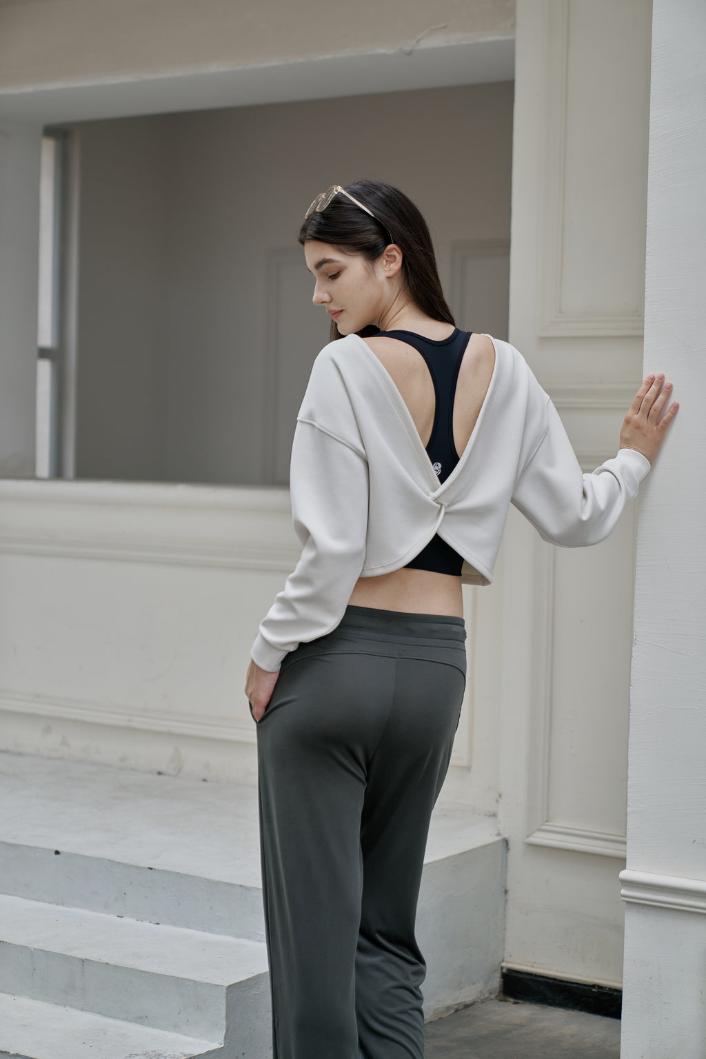 FlowVibe Long-Sleeve Crop Pullover - LHY004