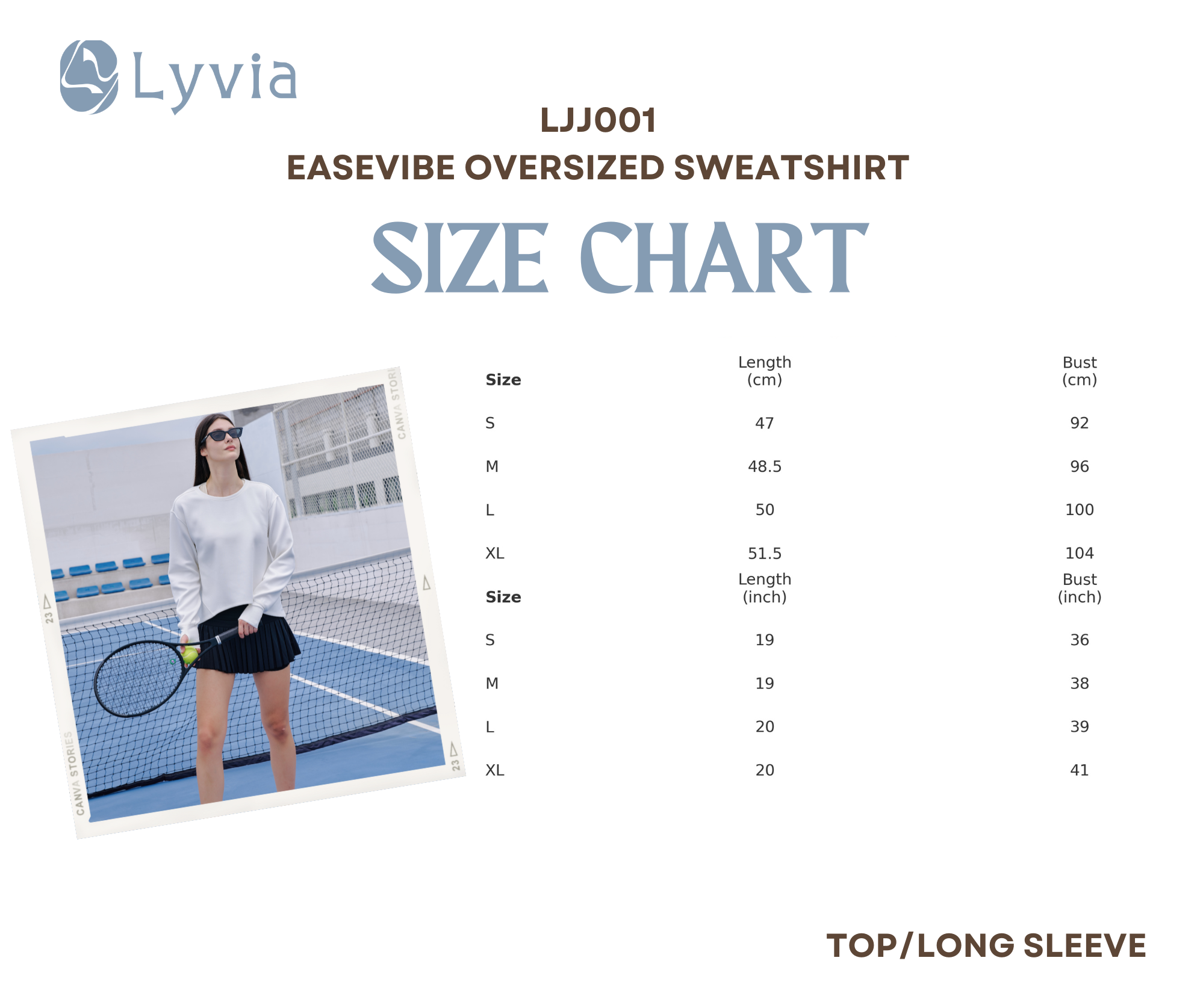 EaseVibe Oversized Sweatshirt - LJJ001