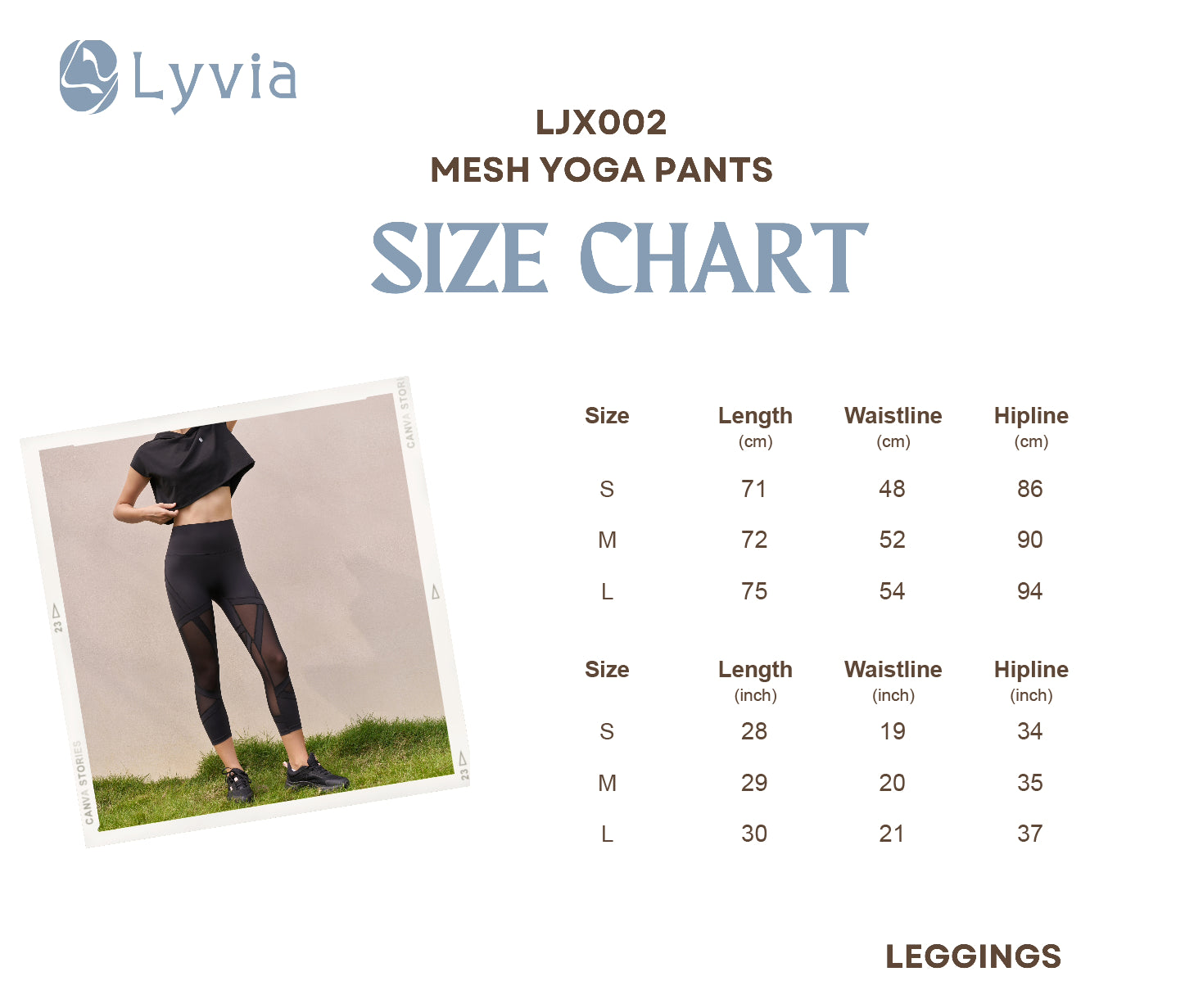 Image of Mesh 7/8 Pilates Leggings – High-Quality Flex LJX002